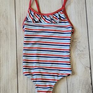 Little English size 6 Striped Swimsuit